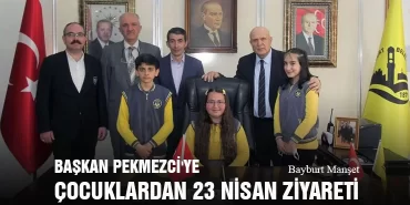 Başkan Pekmezci'ye Çocuklardan 23 Nisan Ziyareti