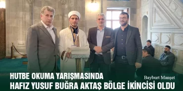 Hutbe Okuma Yarışmasında Hafız Yusuf Buğra Aktaş Bölge İkincisi Oldu