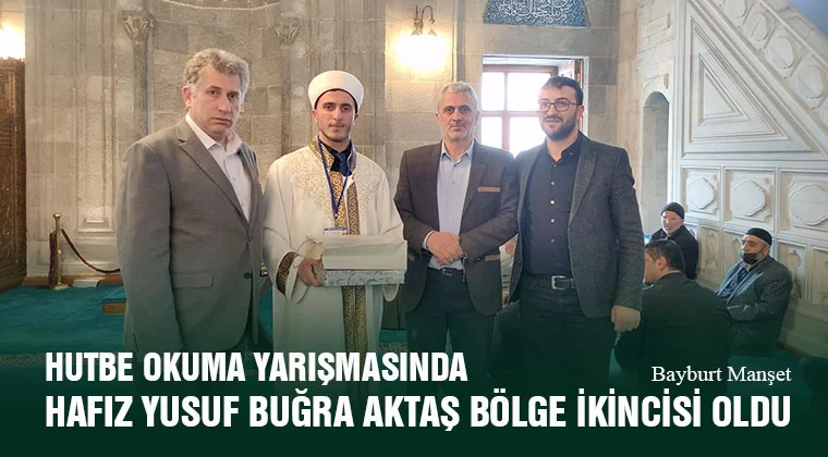 Hutbe Okuma Yarışmasında Hafız Yusuf Buğra Aktaş Bölge İkincisi Oldu