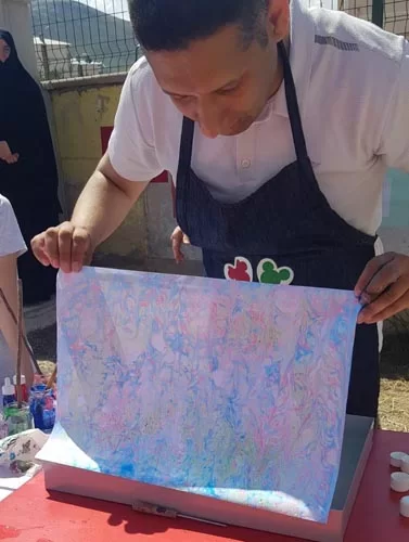Kaleardı 75. Yıl İlkokulunda Koridordan Hayata Ebru Sanatı Projesi