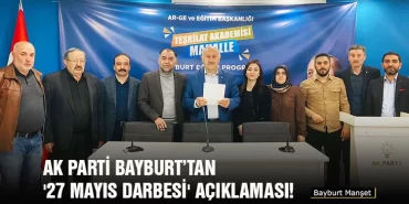 AK Parti Bayburt’tan 27 Mayıs Darbesi Açıklaması!