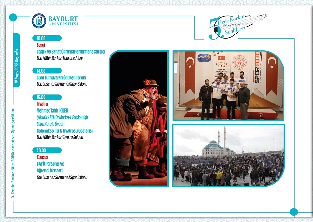 Bayburt Üniversitesi 5. Dede Korkut Şenlikleri Programı Belli Oldu