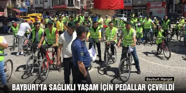 Bayburt'ta Sağlıklı Yaşam İçin Pedallar Çevrildi
