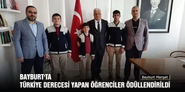 Bayburt'ta Türkiye Derecesi Yapan Öğrenciler Ödüllendirildi
