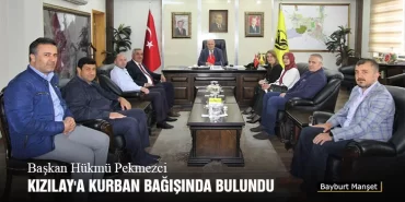 Başkan Hükmü Pekmezci Kızılay'a Kurban Bağışında Bulundu