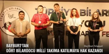 Bayburt'tan Dört Bilardocu Milli Takıma Katılmaya Hak Kazandı