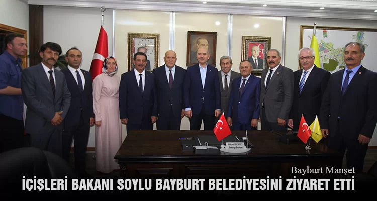 İçişleri Bakanı Soylu Bayburt Belediyesini Ziyaret Etti