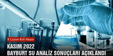 Kasım 2022 Bayburt Su Analiz Sonuçları Açıklandı, 8 Çeşme Kirli Akıyor