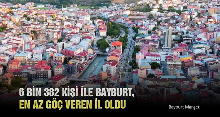 6 Bin 382 Kişi İle Bayburt, En Az Göç Veren İl Oldu