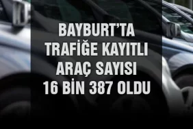 Bayburt’ta Trafiğe Kayıtlı Araç Sayısı 16 Bin 387 Oldu