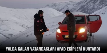 Yolda Kalan Vatandaşları AFAD Ekipleri Kurtardı