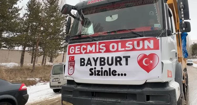 Bayburt’ta Toplanan Yardımlar, Deprem Bölgesine Gönderildi