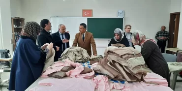 Bayburt’ta Üretilen Tekstil Ürünleri Depremzedelere Ulaştırılıyor