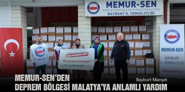 Memur-Sen’den Deprem Bölgesi Malatya’ya Anlamlı Yardım