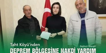 Taht Köyü’nden, Deprem Bölgesine Nakdi Yardım