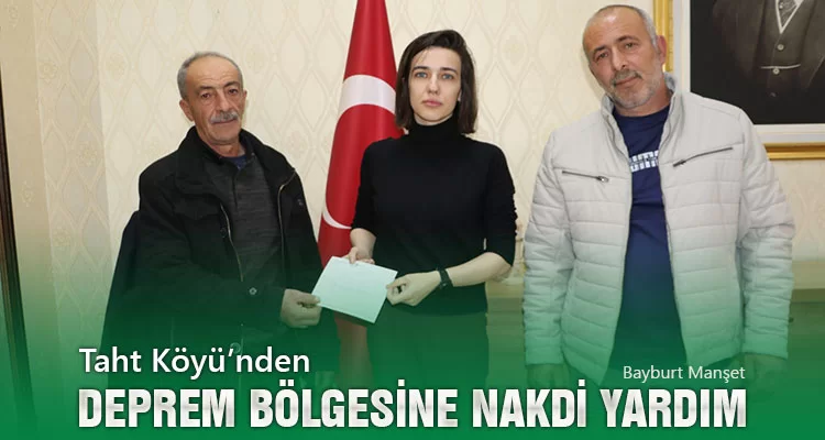 Taht Köyü’nden, Deprem Bölgesine Nakdi Yardım