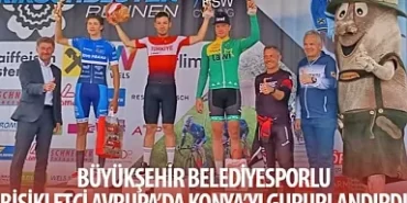 Büyükşehir Belediyesporlu Bisikletçi Avrupa’da Konya’yı Gururlandırdı