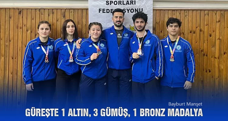 Türkiye Güreş Şampiyonası’nda 1 Altın, 3 Gümüş, 1 Bronz Madalya