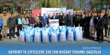 Bayburt’ta çiftçilere 330 ton buğday tohumu dağıtıldı