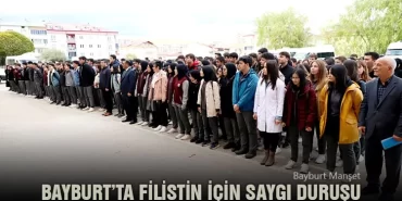 Bayburt’ta Filistin için Saygı Duruşu