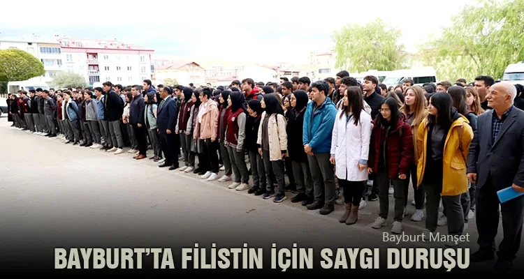 Bayburt’ta Filistin için Saygı Duruşu