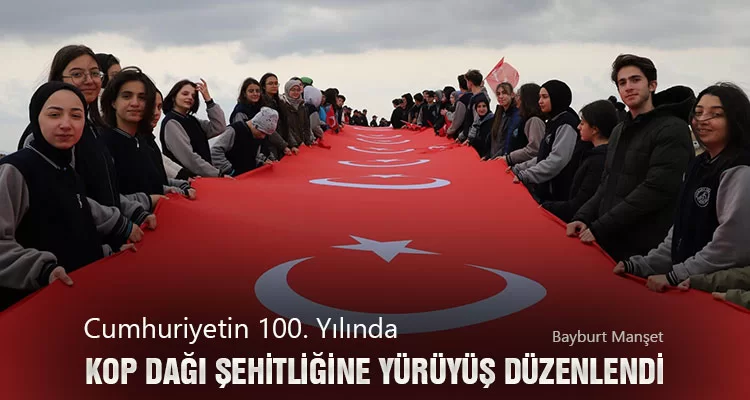 Cumhuriyetin 100. Yılında Kop Dağı Şehitliğine Yürüyüş Düzenlendi