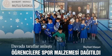 Davada taraflar anlaştı, öğrencilere spor malzemesi dağıtıldı