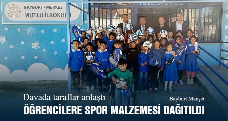 Davada taraflar anlaştı, öğrencilere spor malzemesi dağıtıldı