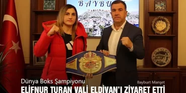 Dünya Boks Şampiyonu Elifnur Turan Vali Eldivan’ı Ziyaret Etti