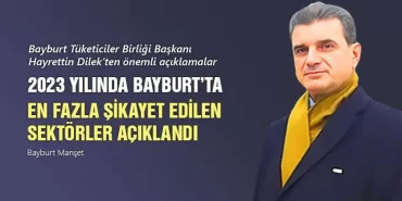 2023 Yılında Bayburt’ta En Fazla Şikâyet Edilen Sektörler Açıklandı