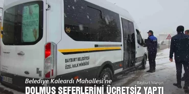 Belediye, Kaleardı Mahallesi’ne Dolmuş Seferlerini Ücretsiz Yaptı