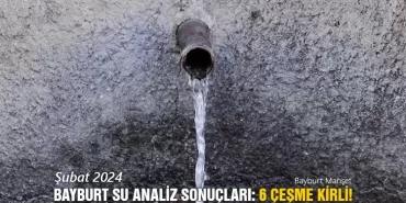 Şubat 2024 Bayburt Su Analiz Sonuçları: 6 Çeşme Kirli!