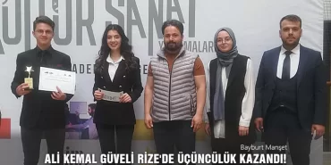 Ali Kemal Güveli Rize'de Üçüncülük Kazandı!