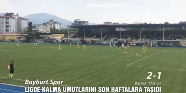 Bayburt Spor Ligde kalma Umutlarını Son Haftalara Taşıdı