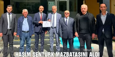 Haşim Şentürk Mazbatasını Aldı