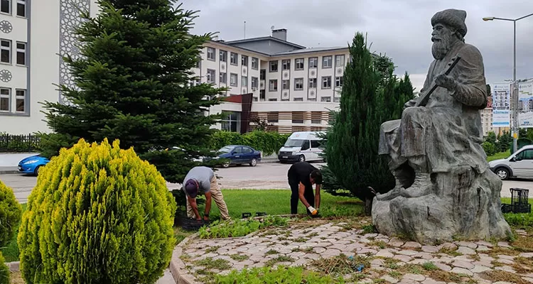 Bayburt Belediyesi'nden Çiçeklendirme Çalışmaları
