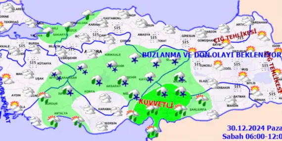 Meteoroloji'den yılın son hafta başı raporu