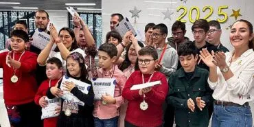 Özel çocuklar yeni yıla başarı mutluluğuyla giriyor