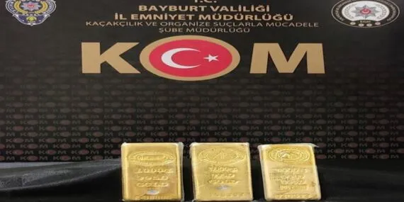 Bayburt’ta 3 Kilo Altın Ele Geçirildi, Değeri Dudak Uçuklatıyor!
