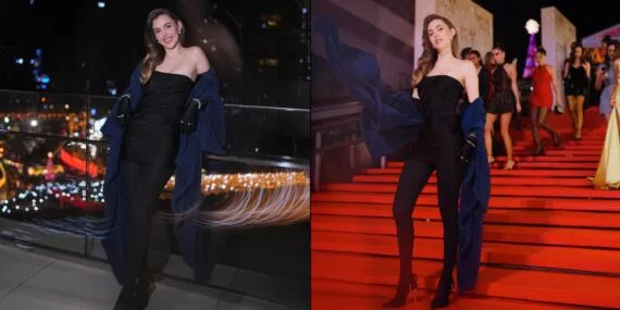 Berfu Yenenler’den Beklenmedik Bir Stil Seçimi, Battaniye Elbiseyle Kırmızı Halıda!