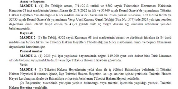 Tüketicileri ilgilendiren haber… Parasal sınırlar yükseltildi!