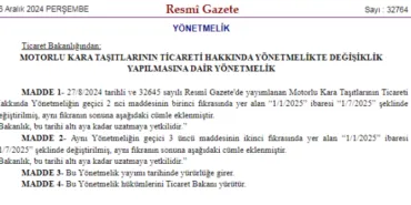 İkinci el taşıt satışlarında o kural uzatıldı