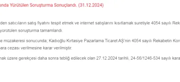Kırtasiye firmasına Rekabet'ten 7,4 milyon TL idari ceza