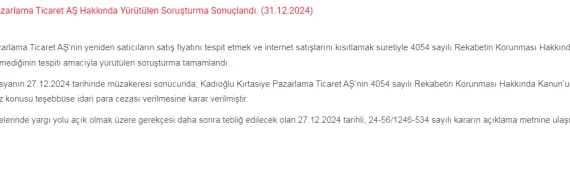 Kırtasiye firmasına Rekabet'ten 7,4 milyon TL idari ceza
