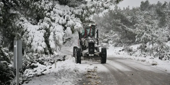İzmir Bornova'da mevsimin ilk karı