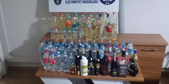 Mudanya'da bisikletli kaçak alkol satışına gözaltı