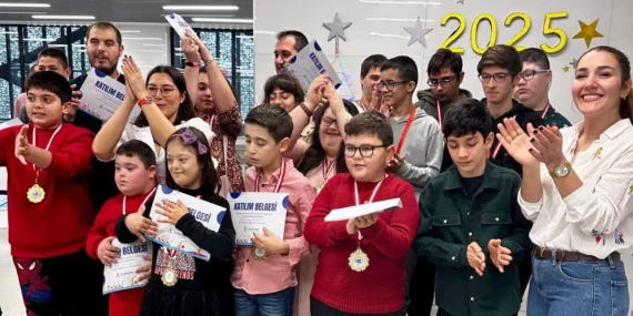 Özel çocuklar yeni yıla başarı mutluluğuyla giriyor