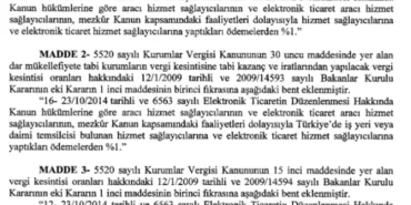 E-ticarete 'tevkifat' ayarı!