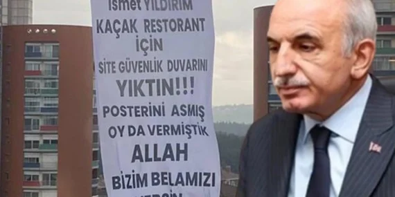 Ümraniye’de pankart krizi! Site Yönetimi, Belediye ve Restoran karşı karşıya…