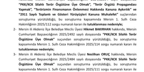 Akdeniz Belediyesi'nde 5 tutuklama! Yeni Başkan Kaymakam Şener atandı haberi